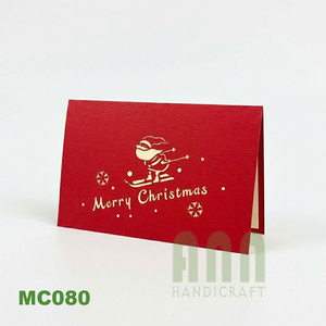 ANN HANDICRAFT Handicraft Laser Cut Pop-Up Noel Card Best Selling Christmas Fairy Japandi Style 4-color <b>Paper</b> Craft Custom - Product Image 5