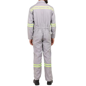 Tenue de travail unisexe personnalisée pour électricien et soudeur, haute visibilité, anti-poussière, thermique, ignifuge, en coton, deux pièces (chemise et pantalon) - Product Image 2