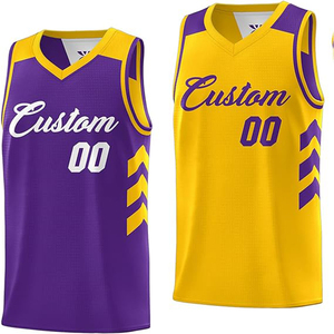 Maillot de basketball pour hommes à col en V, tendance, séchage rapide, personnalisable, en tissu 100 % polyester, vente chaude, uniformes de basketball sur mesure - Product Image 2