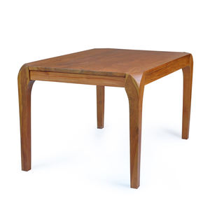 โต๊ะอาหารไม้สักแท้ทรงสี่เหลี่ยม ดีไซน์ทันสมัย เรียบหรู แข็งแรง ทนทาน เหมาะสำหรับบ้านและร้านอาหาร ชุด 4 ที่นั่ง - Product Image 2