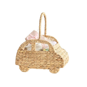 Vietnam Design Water Hyacinth <b>Storage</b> <b>Baskets</b> for Kids Eco-friendly Car Shaped Harvest <b>Basket</b> Wholesale Price - Product Image 2
