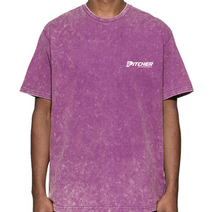 Camiseta de Calidad Premium con Efecto Lavado Ácido para Hombre, Material Suave, Estilo Casual Esencial - Product Image 1