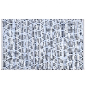 พรมผ้าฝ้ายลายโบฮีเมียนอินเดียพรมแบบวินเทจทำมือสำหรับตกแต่งบ้านพรมและชุดตกแต่งพื้นที่ - Product Image 6