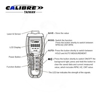 TAIWAN kaliber takometer Digital genggam tanpa kontak langsung perlindungan IP65 plastik ABS penggunaan perbaikan otomatis