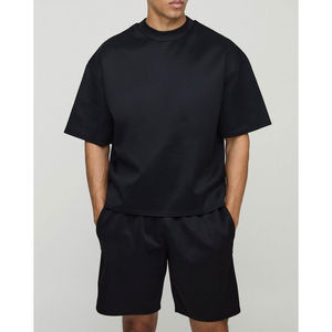 Ensembles de t-shirts et shorts d'été pour hommes personnalisés, 100% coton, respirants, séchage rapide, prix bas, conception personnalisée OEM - Product Image 6