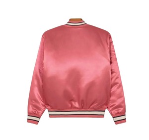 Custom Satin Varsity <b>Jacket</b> OEM Embroidered <b>Baseball</b> <b>Jacket</b> Unisex Bomber <b>Jacket</b> Private Label Streetwear Coat - Product Image 2