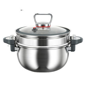 Marmite à soupe à micro-pression grande capacité en acier inoxydable pour cuisinière à gaz, idéale pour la préparation de ragoûts et de bouillons - Product Image 6