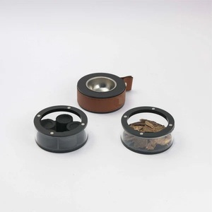Portable Leather <b>Bakhoor</b> Incense Burner Set with Acrylic Storage Containers | Magnetic <b>Oud</b> Incense Kit & Charcoal Holder - Product Image 2