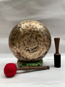 Cuenco de bronce curativo con sonido, 12-50cm, tamaño personalizado, grabado, tallado, diseño de luna llena, chapado a mano - Product Image 3