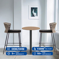 Tabouret de bar extérieur commercial en corde tressée pour bistrot, café, restaurant, vente en gros