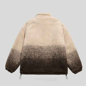 Veste à capuche en polaire sherpa au design personnalisé, matelassée, nouveau style tendance, hiver, col montant en toile, logo frontal, imperméable - Product Image 2