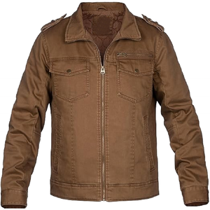 บริการผลิตเสื้อแจ็คเก็ตหนังสไตล์ฮิปฮอป วินเทจ แฟชั่นสำหรับฤดูหนาว ขี่มอเตอร์ไซค์ ซาฟารี  แบบ OEM จากโรงงานโดยตรง - Product Image 1