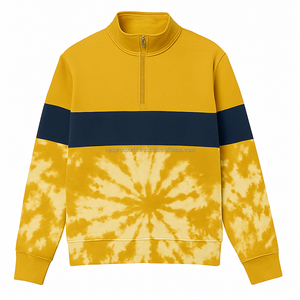 Sweat-shirt à capuche léger en polaire pour homme, personnalisé, éco-responsable, avec demi-fermeture éclair, idéal pour le sport, la course et le jogging - Product Image 1
