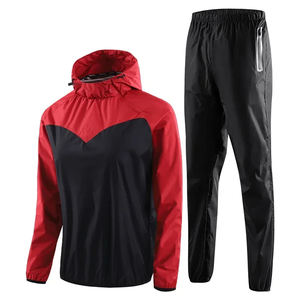Ropa de entrenamiento transpirable diseñada para correr y caminar con movimiento suave y flexible en el conjunto Windbreaker para hombre. - Product Image 6