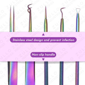 Professional 9 Pcs Stainless Steel <b>Blackhead</b> Acne Remover Tool Kit Custom Logo Facial Pore Cleaner Extraction Set - Product Image 2