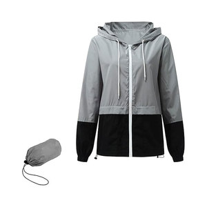 Packable Woven <b>Women's</b> Windbreaker Jacket Waterproof Lightweight <b>Hooded</b> <b>Raincoat</b> <b>for</b> Travel Hiking Customizable - Product Image 3