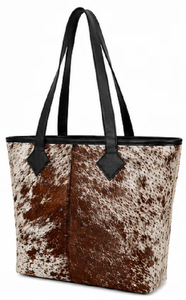 Sac fourre-tout en cuir de vachette véritable, sac à bandoulière portable à fermeture éclair, style vintage, grande capacité, léger - Product Image 4