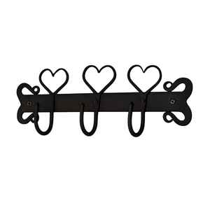 Decorative Powder Coated Finished Iron <b>Hook</b> Rail 5 Eco Friendly <b>Hooks</b> For Hanging Clothes Caps Hats Umbrellas keys - Product Image 6