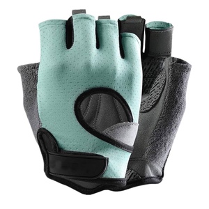 Gants de sport unisexes en cuir, demi-doigts, respirants, séchage rapide, avec sangle de poignet réglable, pour fitness, logo personnalisé, OEM, ODM, vente en gros - Product Image 4