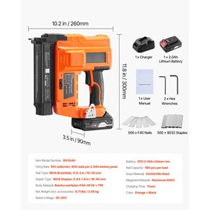 2 1 Cordless 18 Gauge Brad Nailer <b>Staple</b> Gun 20V 500pcs Nails <b>Staples</b> 20V Battery Powered Nail Gun <b>Staple</b> Gun Pneumatic Nailers - Product Image 2