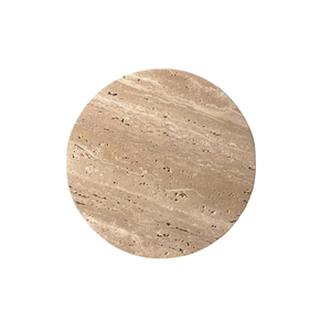 ชุดถาดเสิร์ฟอเนกประสงค์ทรงกลมลายหินอ่อนสีเบจสไตล์อาร์ตเดโคสุดหรู - Product Image 1