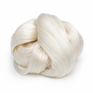 Fil de Soie Naturelle 100% Pure Premium Multifilament Blanc Naturel pour Tissage, Broderie et Tricot - Product Image 1