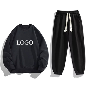 Custom Breathable Floral Heavyweight Oversized 100% Polyester Heat-Transfer Printed Winter Sporty Tracksuit Men Sweatpants <b>Set</b> - Product Image 2
