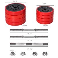 Juego de Mancuernas Ajustables Convertibles de 44 lb, Modelo D0100XUZS8Y, para Uso en Gimnasio en Casa, Pesas Libres para Levantamiento de Pesas para Hombres y Mujeres
