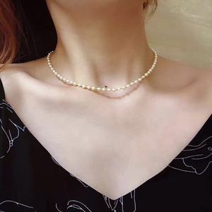 Akoya Sea Water Pearl Necklace Universal Button Gourd Pendant Many Hemp Extremely Strong Light Micro Flaw <b>Matching</b> Gift <b>Box</b> - Product Image 4