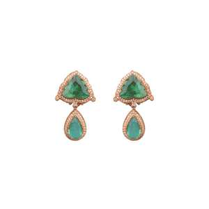 Aretes Tradicionales Hechos a Mano en Plata 925 Gajaah, con Baño de Oro Antiguo y Diseño Kundan, para Mujer - Product Image 2