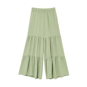 Loose Fit Solid Elastic Waist Mid Waist Straight Casual Autumn Canvas 100% Cotton Men's <b>Trousers</b> - Product Image 6