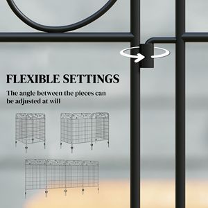 Set di 4 Pannelli per Recinzione da Giardino in Acciaio, Resistenti alla Ruggine, 3,5 m L x 110 cm H, Bordo Decorativo per Fiori, Bordura Regolabile per Paesaggistica - Product Image 5