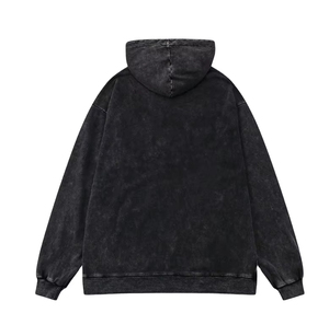 High Quality Acid Washed Hoodie High Street Series Washing Old Sweater Oversize Stone Washed Vintage Hoodie - Product Image 2