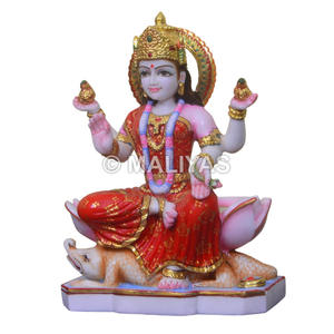 Estatua de Mármol Ganga Mata |   Murti de la Diosa Ganga Devi Hecho a Mano para Templo – Maliyas - Product Image 2