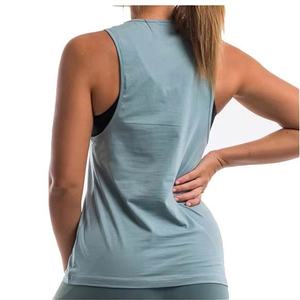 Camiseta sin mangas de gimnasio para mujer de alta calidad Color básico Nuevo diseño Camiseta deportiva de fitness Top de Yoga de alta elasticidad para ropa de entrenamiento - Product Image 4