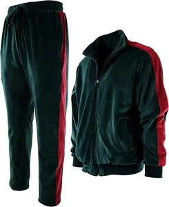 OEM Wholesale High Quality Custom Logo Oversized Casual Solid 100% Cotton <b>Velour</b> <b>Tracksuits</b> Drawstring Closure Men - Product Image 1