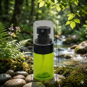 Bouteille pulvérisateur en plastique PET transparente personnalisée de 100 ml et 200 ml pour eau, liquides, cosmétiques, avec pulvérisateur à gâchette, forme cylindrique, brume corporelle - Product Image 3