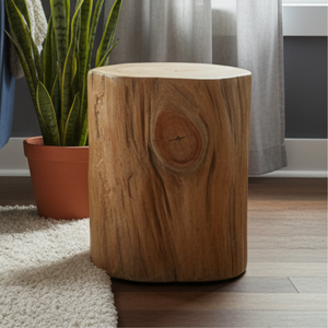 Tabouret en teck artisanal de luxe ARTERRA pour hôtel, villa, appartement, entrepôt, ottoman - Product Image 5