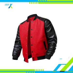 Chaqueta Bomber Varsity de Invierno para Hombre, Estilo Letterman, con Mangas de Cuero Sintético, Estilo Clásico Deportivo Universitario - Product Image 4