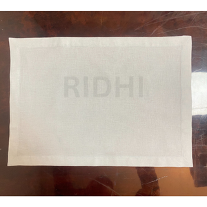Manteles Individuales de Lino Blanco Puro Ridhi, Ecológicos, Reutilizables, Manteles de Tela Personalizados para Mesa de Comedor, Venta al por Mayor para Hoteles y Bodas - Product Image 1