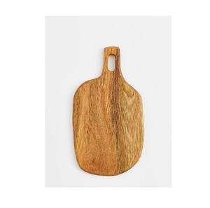 Tabla de cortar de madera natural con bordes redondeados y acabado liso para un manejo cómodo y seguridad en la cocina - Product Image 1