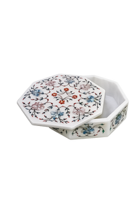 Stonecrafts International Indian Supply Custom Marble Jewelry <b>Box</b> Florals Accents for Modern Homes <b>Gifting</b> Directly Priced India - Product Image 3