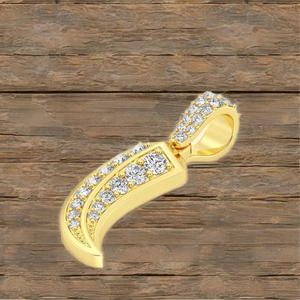 Unique Design Charms High Quality Custom 10K <b>Solid</b> <b>Gold</b> Icy Roman Claw Brilliant Cut 0.25 CTS VS Real Natural Diamond <b>Pendant</b> - Product Image 6