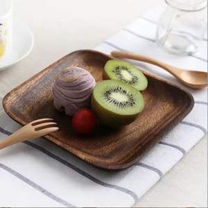 Smooth Polished <b>Wooden</b> Serving Storage Tray For Tea <b>Coffee</b> Breakfast <b>Square</b> Shaped Trendy Serving Dish For Tabletop Home & Cafes - Product Image 1