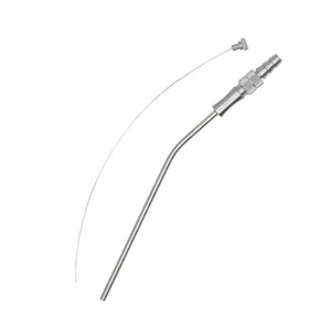 Tube d'aspiration dentaire en acier inoxydable, durable, finition lisse, instrument réutilisable pour la chirurgie buccale, les procédures cliniques et l'usage quotidien - Product Image 1