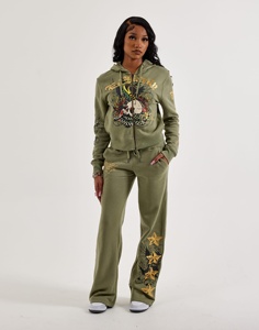 Sudadera con capucha de poliéster y algodón para mujer, con cremallera completa, manga larga, forro deportivo, talla grande, estampada, para invierno - Product Image 1