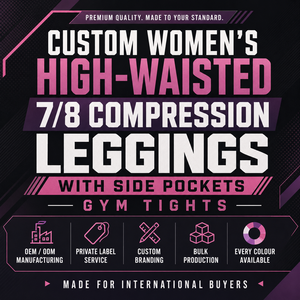 Leggings de compression personnalisés pour femmes 7/8 avec poches latérales, leggings de compression taille haute, collants de sport pour la gym, OEM, marque privée - Product Image 6