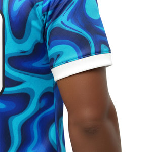 Uniforme de Fútbol Unisex Personalizado, Nuevo Diseño, Conjunto de Equipo Personalizado, 100% Poliéster, Impresión por Sublimación Completa, Apliques, Protección UV - Product Image 4
