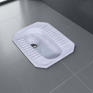 Economical White <b>Ceramic</b> Medium Deep Squatting <b>Pan</b> Toilet Orissa WC Sanitary Ware For African Market Export - Product Image 1