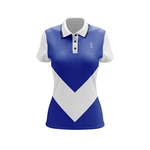 Camiseta a Rayas Personalizada de Primera Calidad al por Mayor para Mujer, Manga Corta, Informal, Tejida, Transpirable, de Secado Rápido, Azul y Blanca - Product Image 6